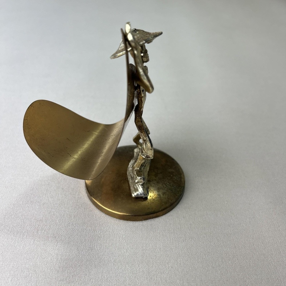 Vintage Brutalist Brass Matador Napkin Holder Letter Sorter Mid Century Modern - Picture 4 of 5